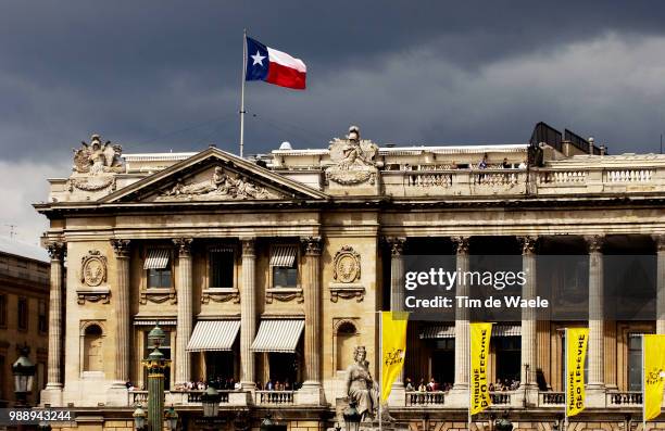 Tour De France, Stage 20, Ambassade Usa Ambacy, Drapeau Flag Vlag Texas, Ville D'Avray - Paris Champs-Elysees , Ronde Van Frankrijk 2003 , 100 Ans,...