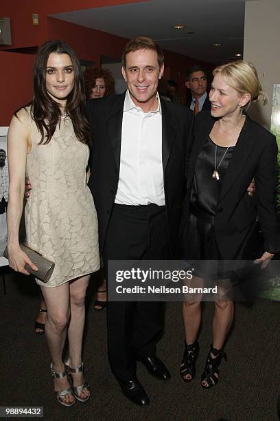 Actor Rachel Weisz, David Colbert and Naomi Watts attend the 2010 NYDG Foundation's Rx Haiti Benefit Gala and Auction at The Greenhouse at Scholastic...
