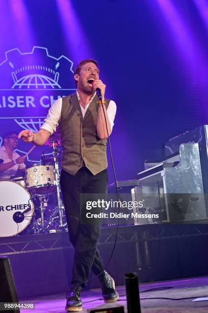 Ricky Wilson of Kaiser Chiefs performs at Rock Zottegem on June 29, 2018 in Zottegem, Belgium.