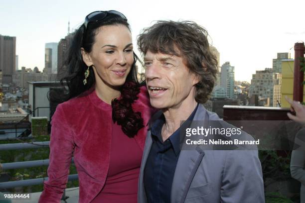Wren Scott and Mick Jagger attend the 2010 NYDG Foundation's Rx Haiti Benefit Gala and Auction at The Greenhouse at Scholastic on May 6, 2010 in New...