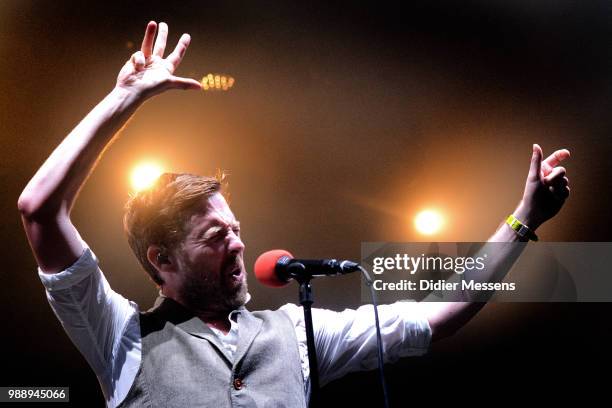 Ricky Wilson of Kaiser Chiefs performs at Rock Zottegem on June 29, 2018 in Zottegem, Belgium.