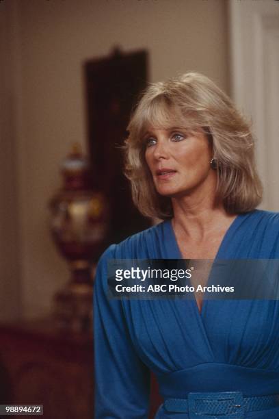 The Heiress"Episode Title" which aired on May 8, 1985. LINDA EVANS