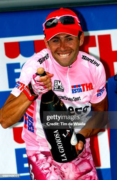 Giro D'Italia 2003 /Simoni Gilberto, Maillot Rose, Pink Jersey, Roze Trui, Champagne, Stage 16 : Arco - Pavia, Ronde Van Italie, Tour Of Italy,