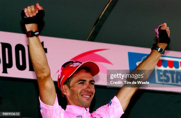 Giro D'Italia 2003 /Simoni Gilberto, Joie, Celebration, Vreugde, Maillot Rose, Pink Jersey, Rose Trui, Stage 20 : Cannobio - Cantu , Ronde Van...