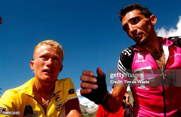 Tour Of Switzerland 2003, Vinokourov Alexandre, Yellow Jersey, Maillot Jaune, Gele Trui, Guerini Giuseppo, Stage 3 : Nyon - Saas Fee, Etape, Rit,...