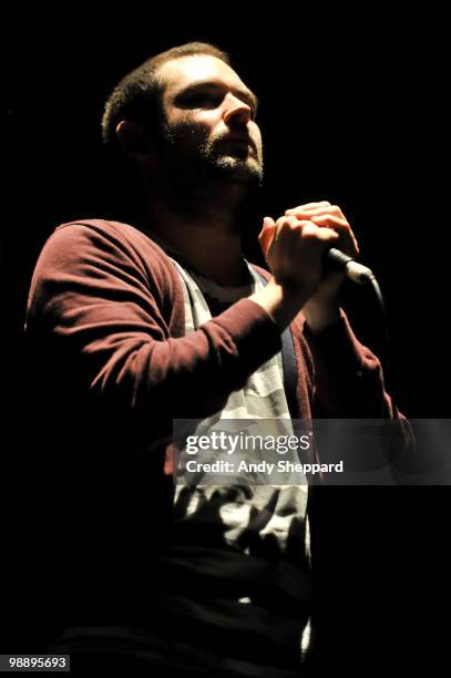 James Graham of The Twilight Sad performs on stage at Hammersmith Apollo on May 6, 2010 in London, England.