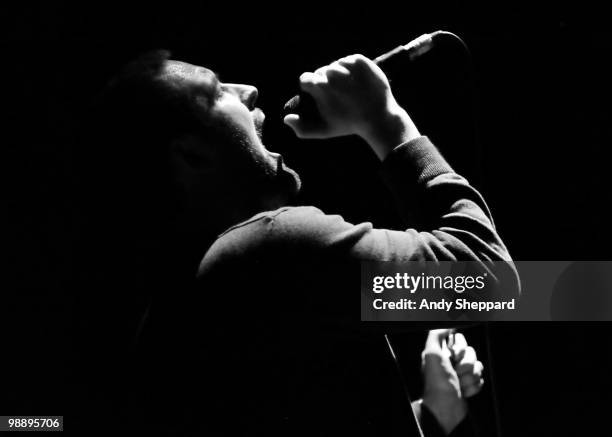 James Graham of The Twilight Sad performs on stage at Hammersmith Apollo on May 6, 2010 in London, England.