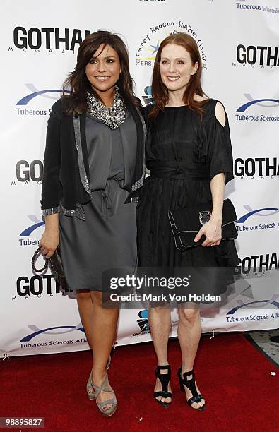 Television personality Rachael Ray and actress Julianne Moore attends the 2010 Comedy for a Cure to benefit the Tuberous Sclerosis Alliance at...