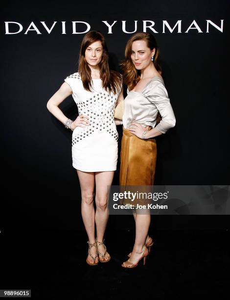 Model Elettra Rossellini Wiedemann and actress Melissa George attends the 30th Anniversary celebration cocktail reception with Rebirth of NYC...