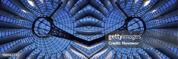 parachutes (electric blue) - centro sony de berlim imagens e fotografias de stock