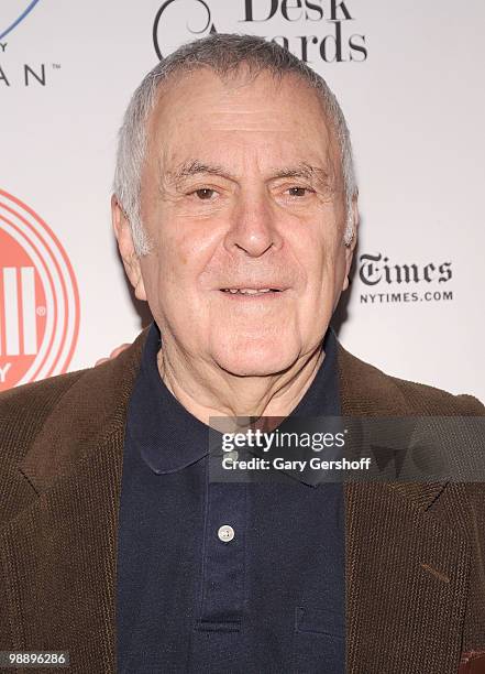 Composer/lyricist John Kander attends the 2010 Drama Desk Award nominees cocktail reception at Churrascaria Plataforma on May 6, 2010 in New York...