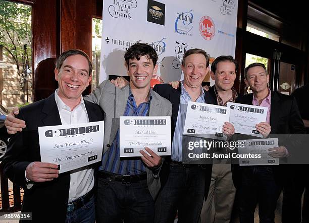 The cast and crew of the play "The Temperamentals" attend the 2010 Drama Desk Award nominees cocktail reception at Churrascaria Plataforma on May 6,...