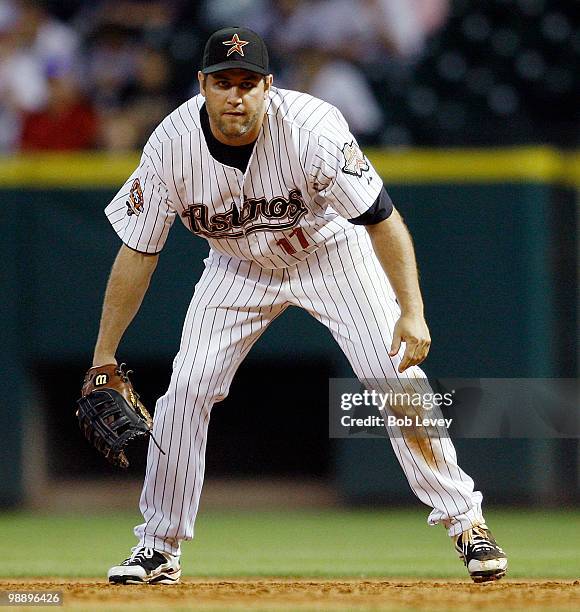 First baseman Lance Berkman of the Houston Astros looks on against the Arizona Diamondbacks at Minute Maid Park on May 6, 2010 in Houston, Texas.