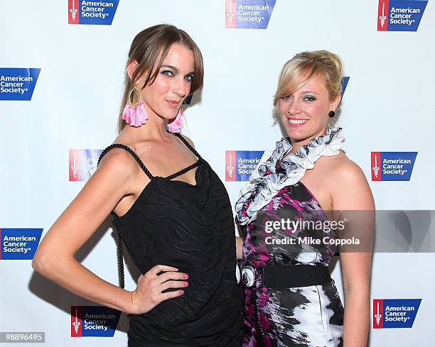 Television personalities Sarah Klo and Shallon Lester attend The American Cancer Society's 2010 Pink and Black Tie Gala at Steiner Studios on May 6,...