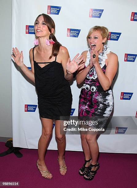 Television personalities Sarah Klo and Shallon Lester attend The American Cancer Society's 2010 Pink and Black Tie Gala at Steiner Studios on May 6,...