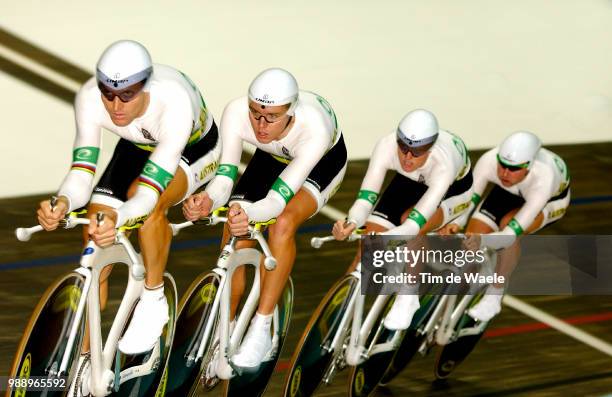 World Track Championships 2003, Men'S Team Pursuit1St And New World Record Team Equipe Australia Australie, Brown Graemeroberts Lukelancaster...