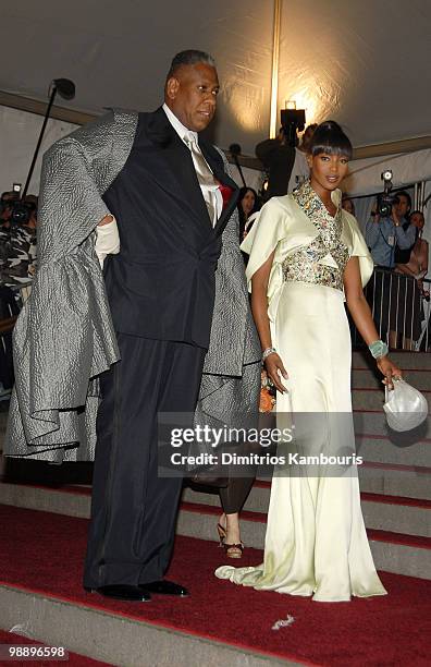 Andre Leon Talley and Naomi Campbell