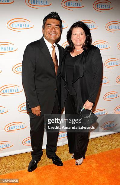 Actor George Lopez and his wife Ann arrive at the 2010 Lupus LA Orange Ball at the Beverly Wilshire Four Seasons Hotel on May 6, 2010 in Beverly...
