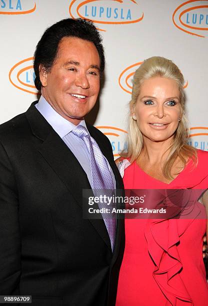 Singer Wayne Newton and his wife Kathleen arrive at the 2010 Lupus LA Orange Ball at the Beverly Wilshire Four Seasons Hotel on May 6, 2010 in...