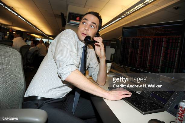 Actor Jim Parsons attends the 8th Annual Commissions for Charity Day at BTIG on May 6, 2010 in New York City.