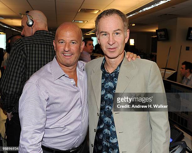 Co-founder Steven Starker and John McEnroe attend the 8th Annual Commissions for Charity Day at BTIG on May 6, 2010 in New York City.
