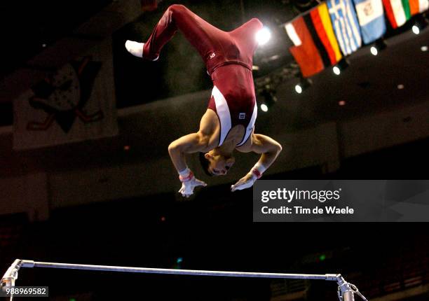 World Championships 2003, Vihrovs Igors , Lat, , High Bar, Barre Fix, Championat Du Monde Gymnastique, Wereldkampioenschappen, Arrowhead Pond Of...