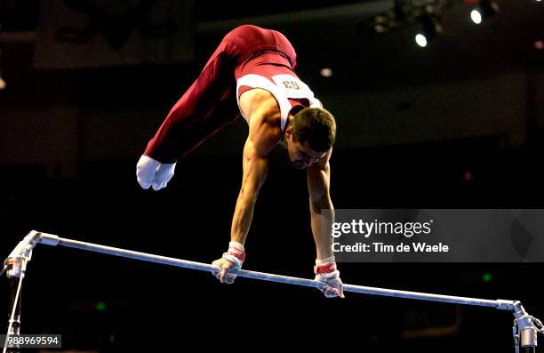 World Championships 2003, Shnikers Vitali , Lat, , High Bar, Barre Fix, Championat Du Monde Gymnastique, Wereldkampioenschappen, Arrowhead Pond Of...