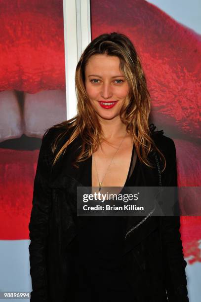 Model Noot Seear attends the preview of "The Lipstick Portraits" exhibition at the 401 Projects on May 6, 2010 in New York City.