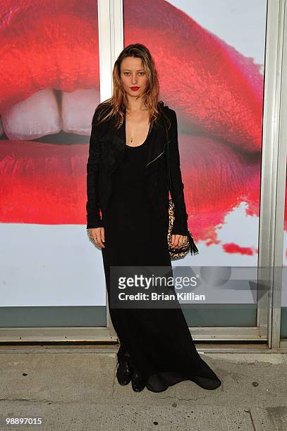 Model Noot Seear attends the preview of "The Lipstick Portraits" exhibition at the 401 Projects on May 6, 2010 in New York City.