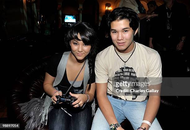 Actors Fivel Stewart and BooBoo Stewart attend the "Lost Planet 2" Lounge at The Roosevelt Hotel on May 6, 2010 in Hollywood, California.