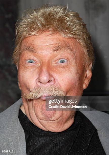 Actor Rip Taylor attends the Hollywood Museum's reception for Jeran Design's graffiti gown at the Hollywood History Museum on May 6, 2010 in Los...