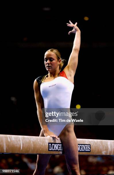 World Championships 2003, Sohet Celine, Bel, Balance Beam, Poutre, Women Qualification, Qualifications Femmes Championat Du Monde Gymnastique,...