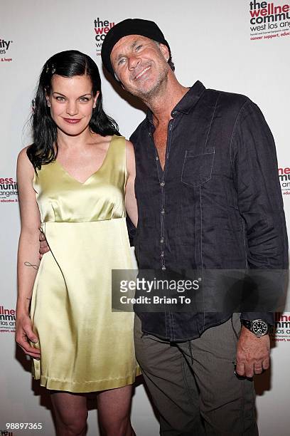 Pauley Perrette and Chad Smith attend the 12th Annual "Tribute To Human Spirit" Awards Gala at Beverly Hills Hotel on May 6, 2010 in Beverly Hills,...