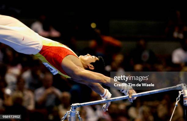 World Championships 2003 /Xing Aowei, Chn, High Bar, Barre Fixe, Men Team Final, Finale Equipes Hommes, Championat Du Monde Gymnastique,...