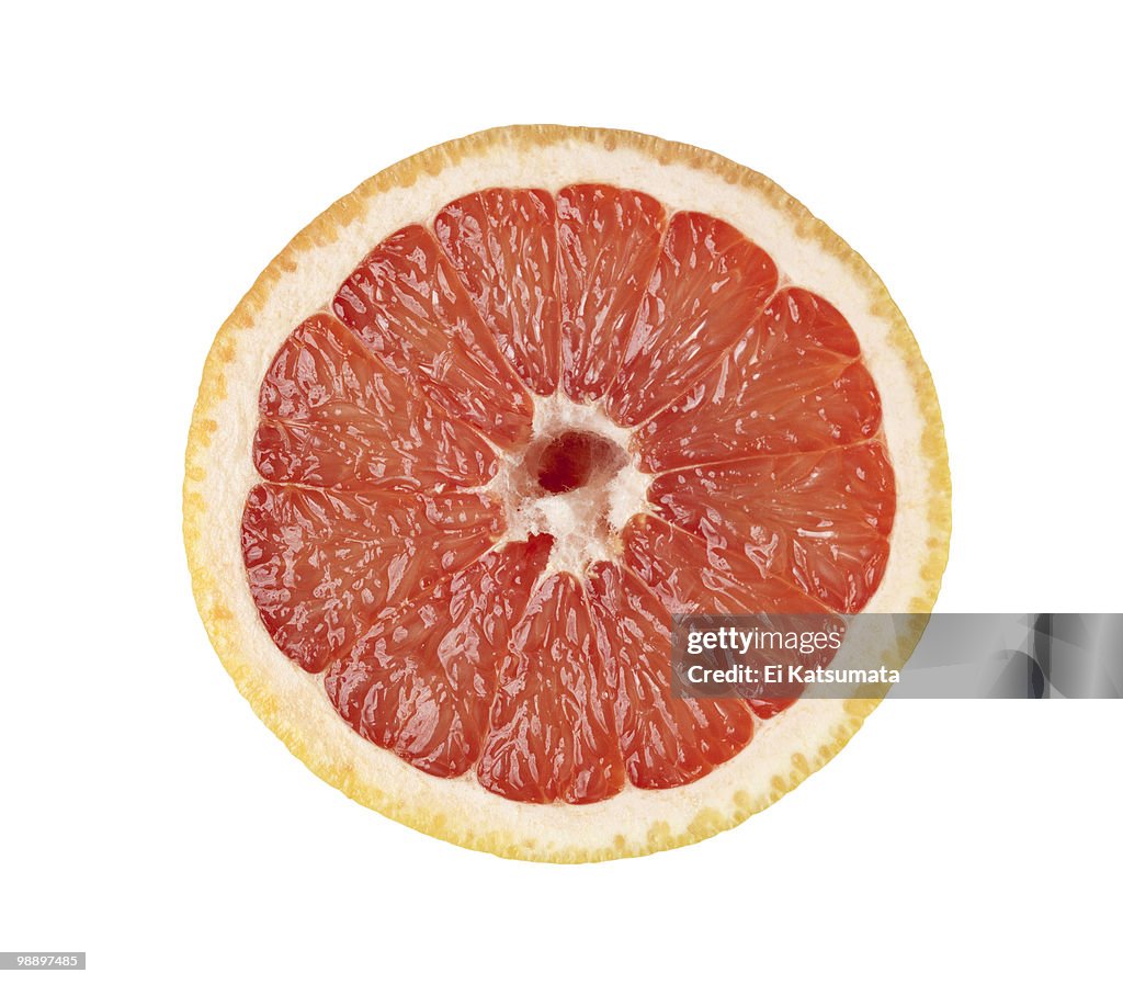 Grapefruit on white