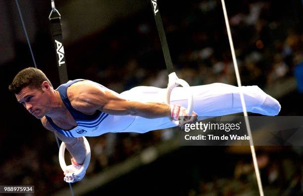 World Championships 2003 /Wilson Blaine , Still Rings, Anneaux /Mens Individual Apparatus Finals, Finales Individuelles Par Appareiles Hommes,...