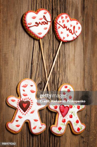 cookies valentine's day - animal internal organ stockfoto's en -beelden