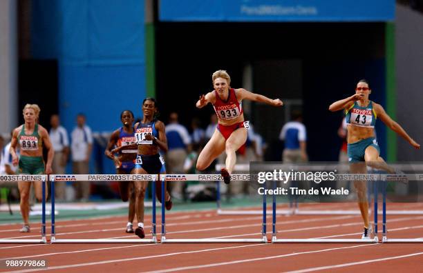 World Championships 2003, Parispechonkina Yuliya , Pittman Jana , Glover Sandra , Febbraio Surita , Finale Final 400 M Haies Hurdles Femmes Women,...