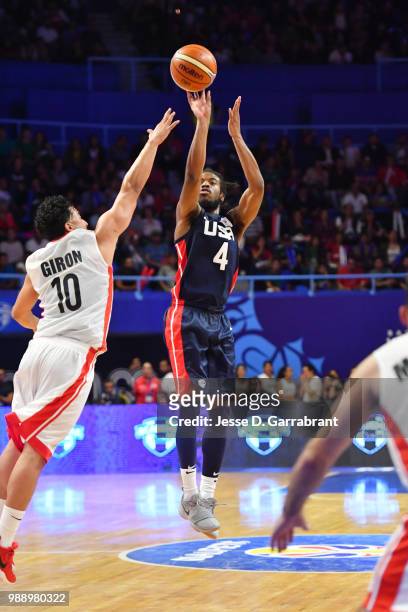 Marcus Thornton of USA shoots the ball against Mexico on June 28, 2018 at Palacio de Los Deportes in Mexico City, Mexico. NOTE TO USER: User...