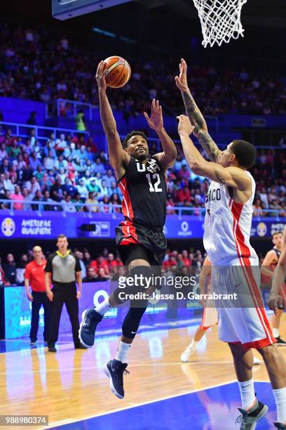 Kevin Jones shoots the ball against Mexico on June 28, 2018 at Palacio de Los Deportes in Mexico City, Mexico. NOTE TO USER: User expressly...