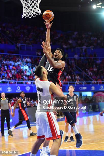 Kevin Jones shoots the ball against Mexico on June 28, 2018 at Palacio de Los Deportes in Mexico City, Mexico. NOTE TO USER: User expressly...