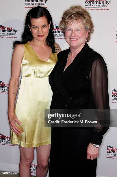 Actress Pauley Perrette and Claudia Sangster attend the 12th annual tribute to the Human Spirit Awards at the Beverly Hills Hotel on May 6, 2010 in...