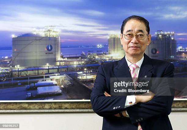 Choo Kang Soo, president and chief executive officer of Korea Gas Corp., poses for a photograph after an interview at the company's headquarters in...