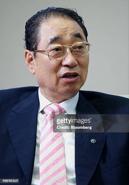 Choo Kang Soo, president and chief executive officer of Korea Gas Corp., speaks during an interview at the company's headquarters in Seongnam, South...