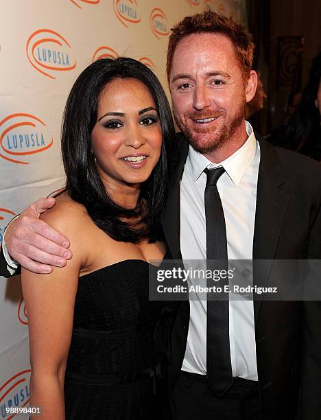 Actress Parminder Nagra and actor Scott Grimes arrive at the 10th Annual Lupus LA Orange Ball on May 6, 2010 in Beverly Hills, California.