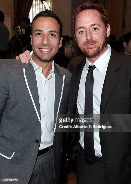 Singer Howie Dorough and actor Scott Grimes arrive at the 10th Annual Lupus LA Orange Ball on May 6, 2010 in Beverly Hills, California.