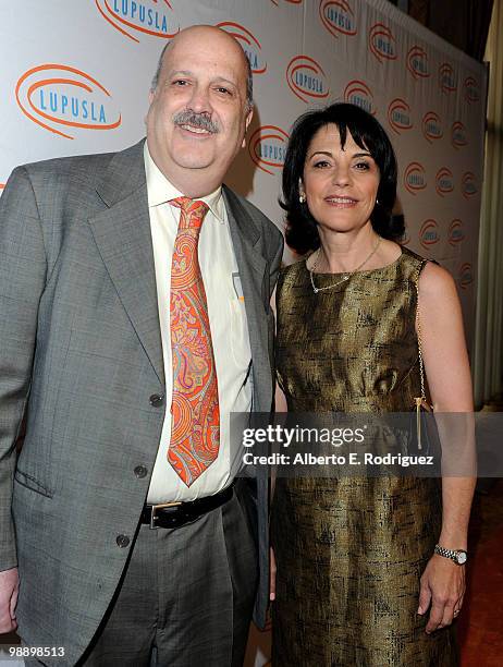 Dr. Daniel Wallace and Dr. Renee Rinaldi arrive at the 10th Annual Lupus LA Orange Ball on May 6, 2010 in Beverly Hills, California.