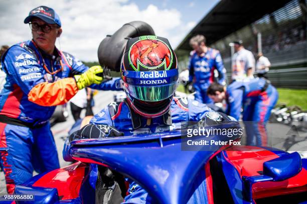 Brendon Hartley of Scuderia Toro Rosso and New Zealand during the Formula One Grand Prix of Austria at Red Bull Ring on July 1, 2018 in Spielberg,...
