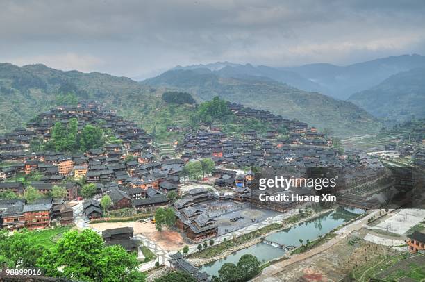 xijiang miao village, guizhou - kaili stock pictures, royalty-free photos & images