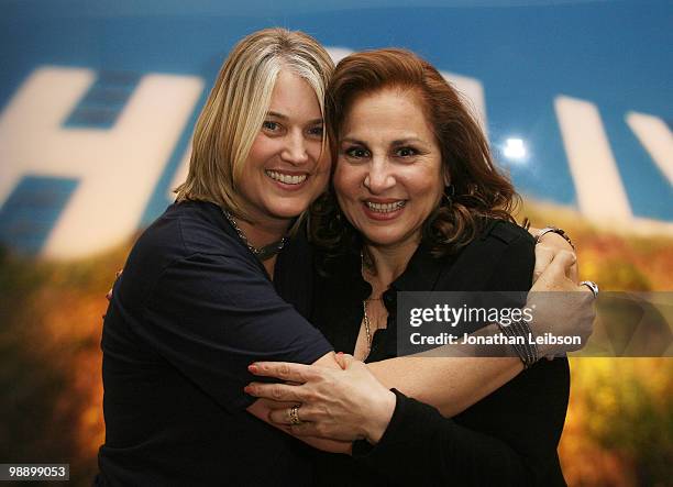 Robin Layton and Kathy Najimy attend Robin Layton Works Photography/Art Exhibit on May 6, 2010 in West Hollywood, California.